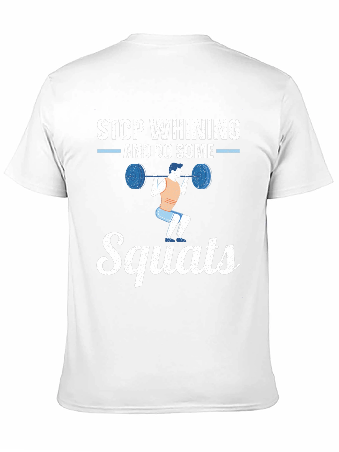 Camiseta Hombre Negra con Diseño Motivacional Squats