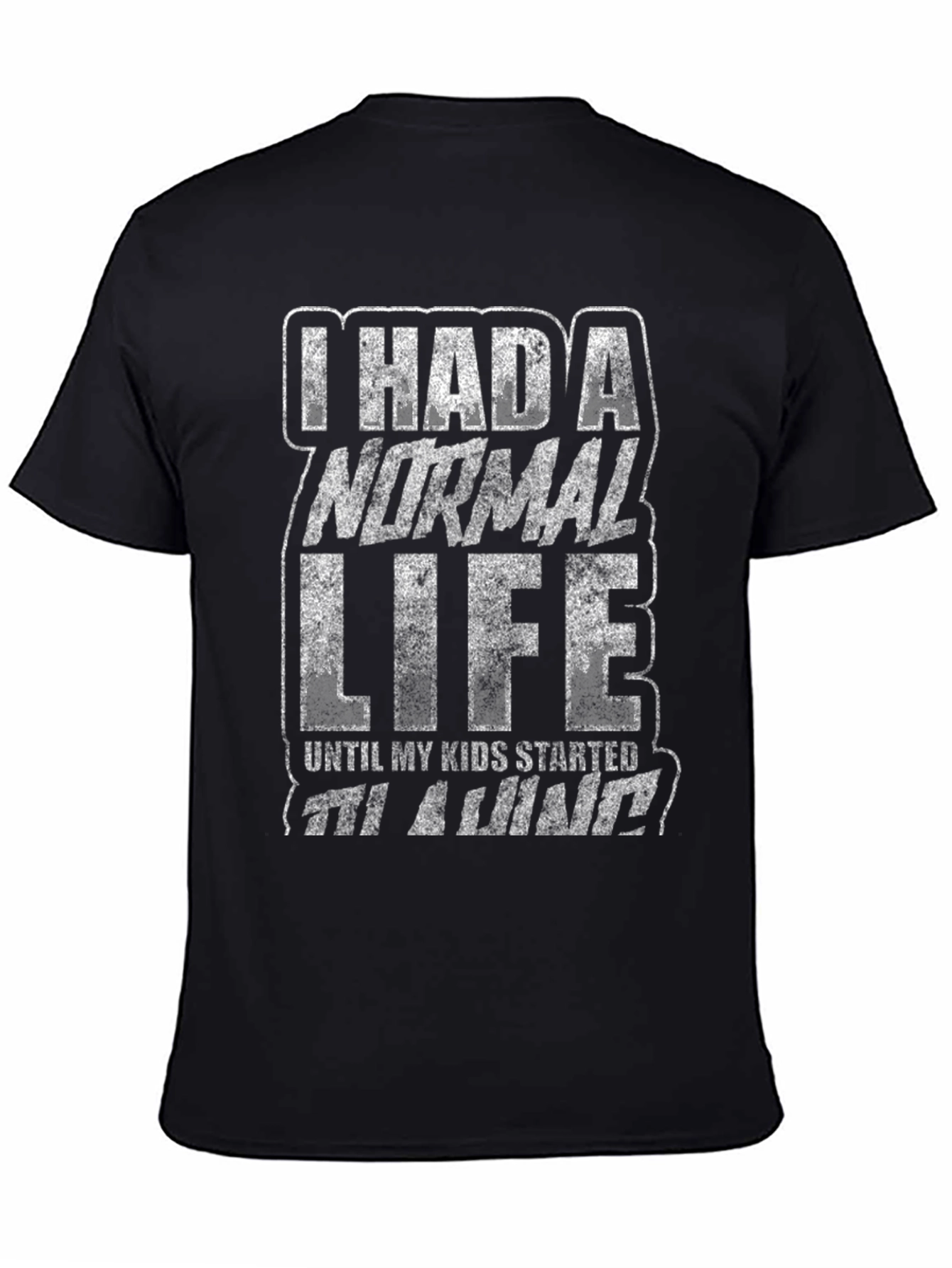 Camiseta Negra: Vida Normal Antes de los Hijos