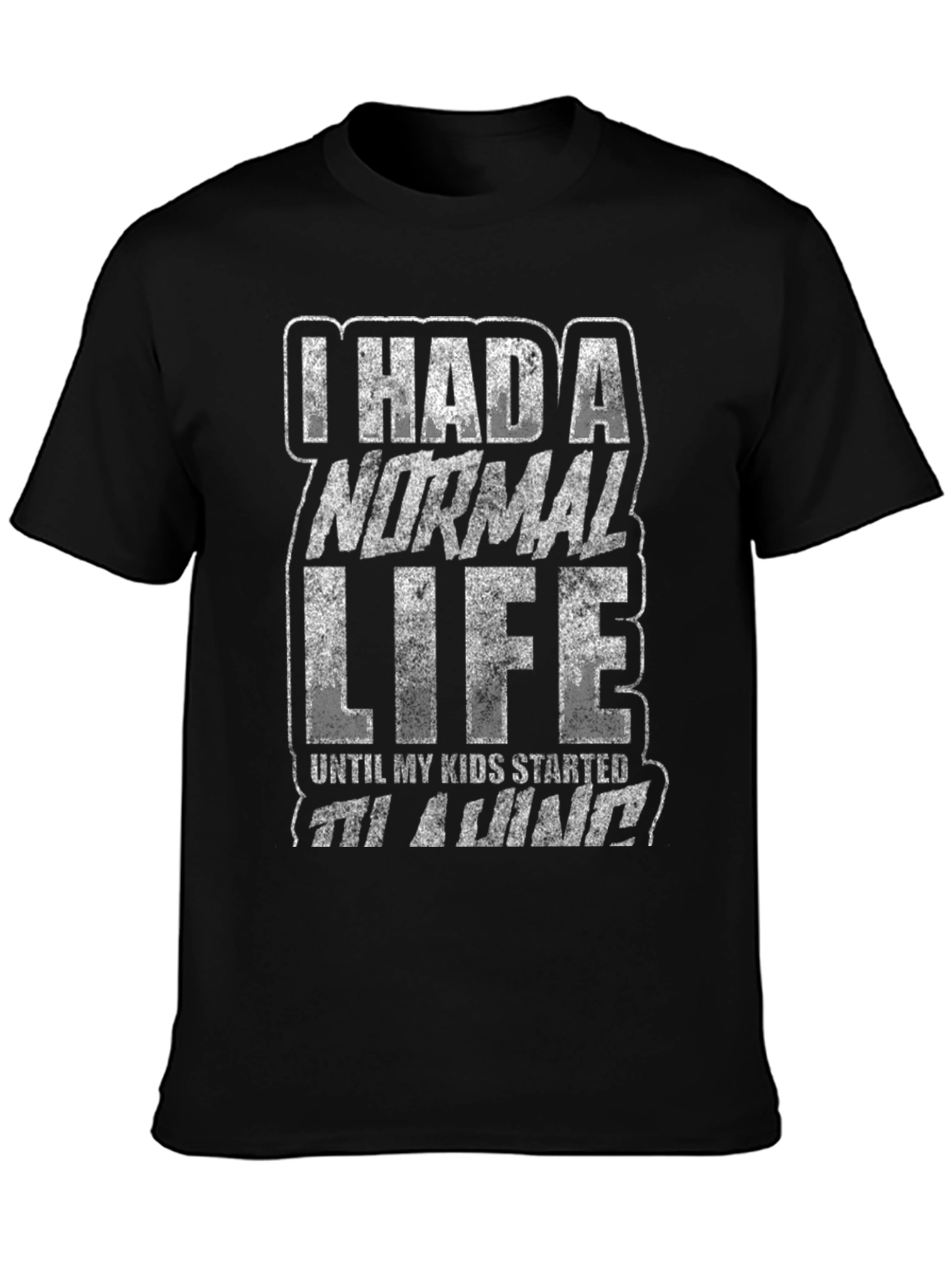 Camiseta Negra: Vida Normal Antes de los Hijos