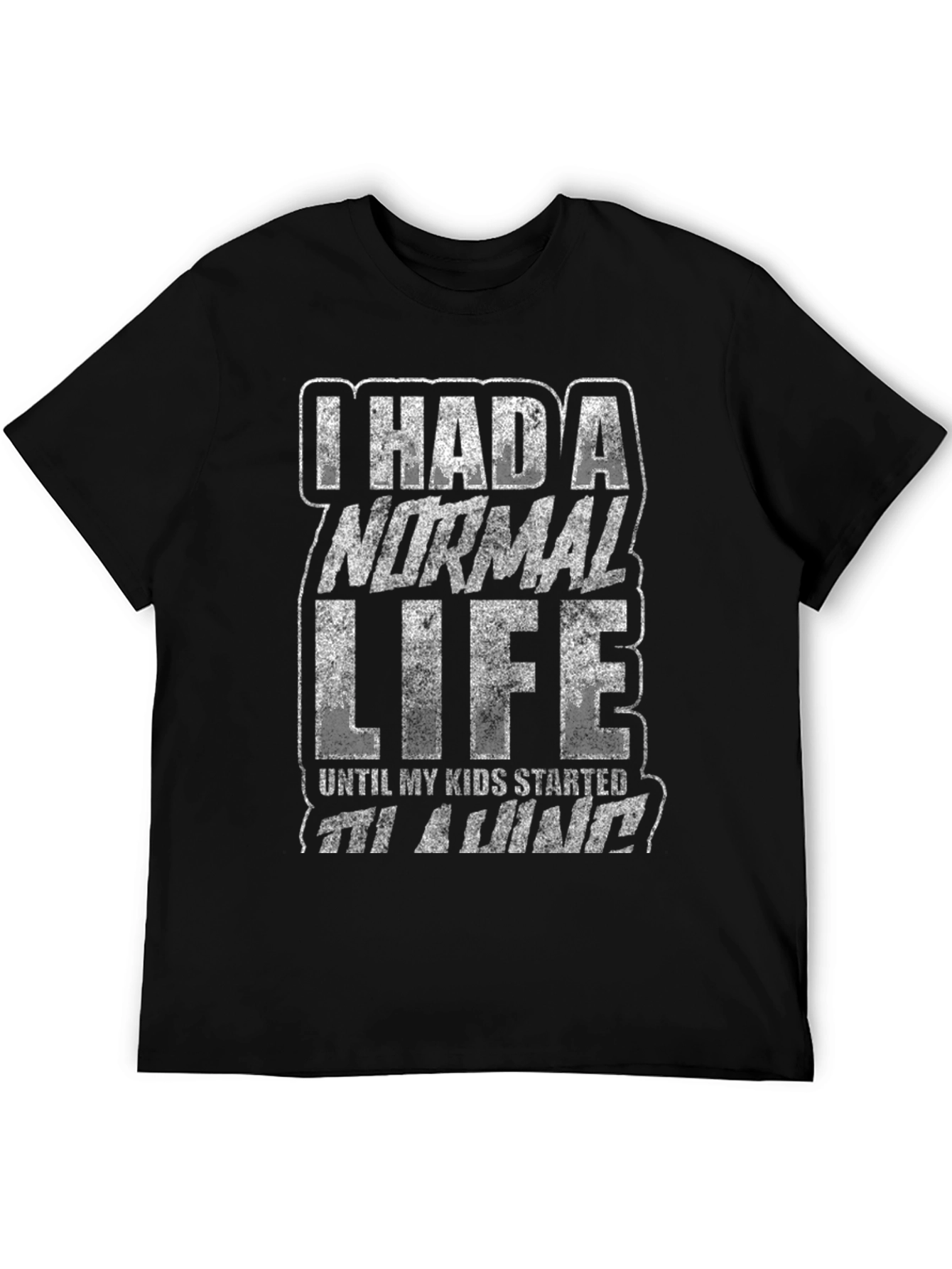 Camiseta Negra: Vida Normal Antes de los Hijos
