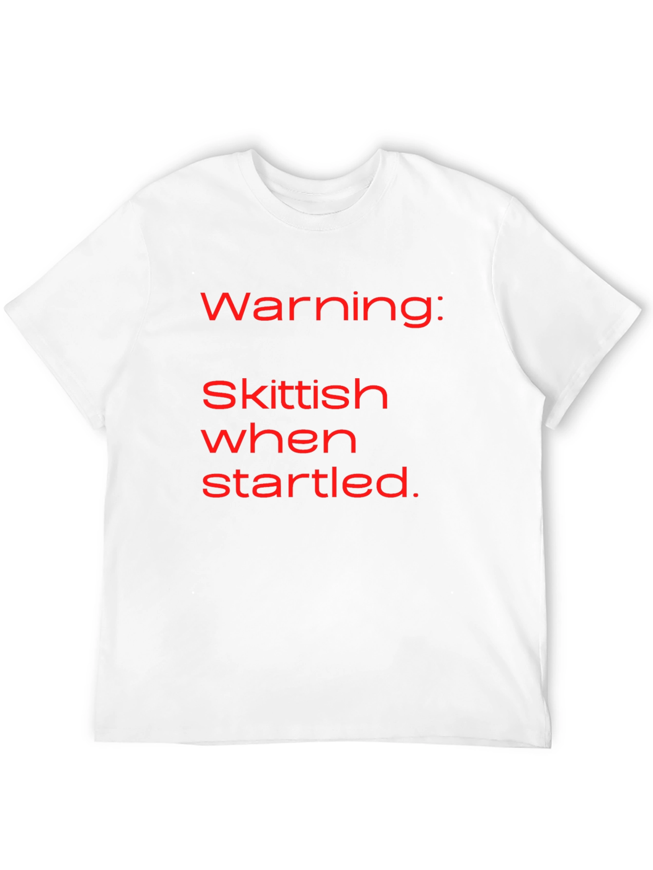 Camiseta Negra con Mensaje Divertido: ¡Skittish!
