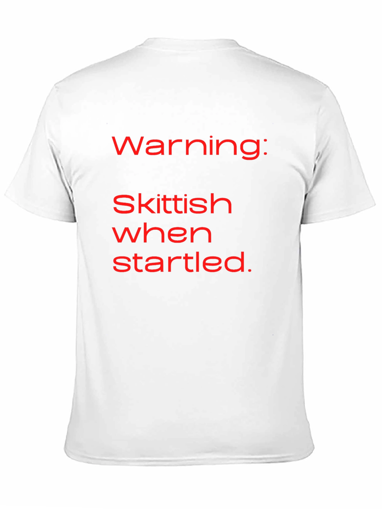 Camiseta Negra con Mensaje Divertido: ¡Skittish!