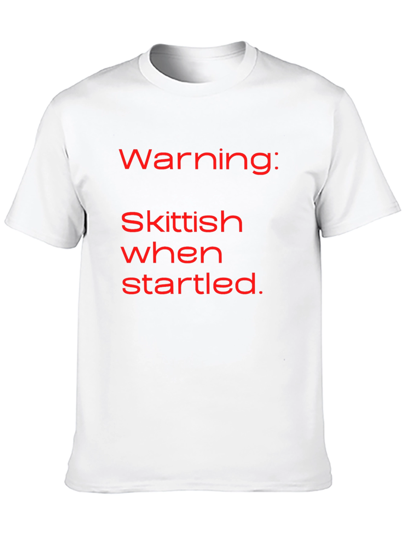 Camiseta Negra con Mensaje Divertido: ¡Skittish!