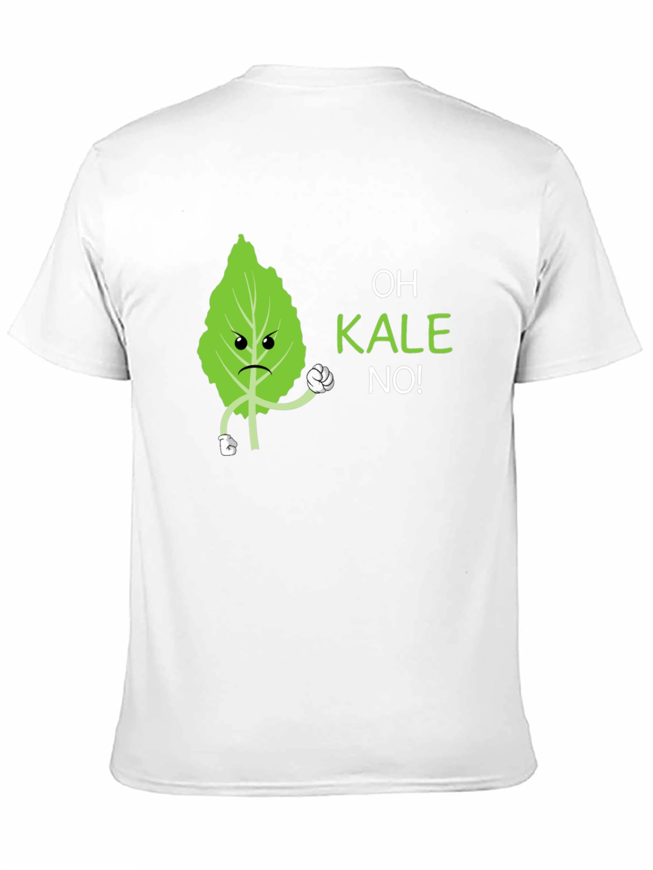 Camiseta Negra Divertida con Diseño de Kale enojado