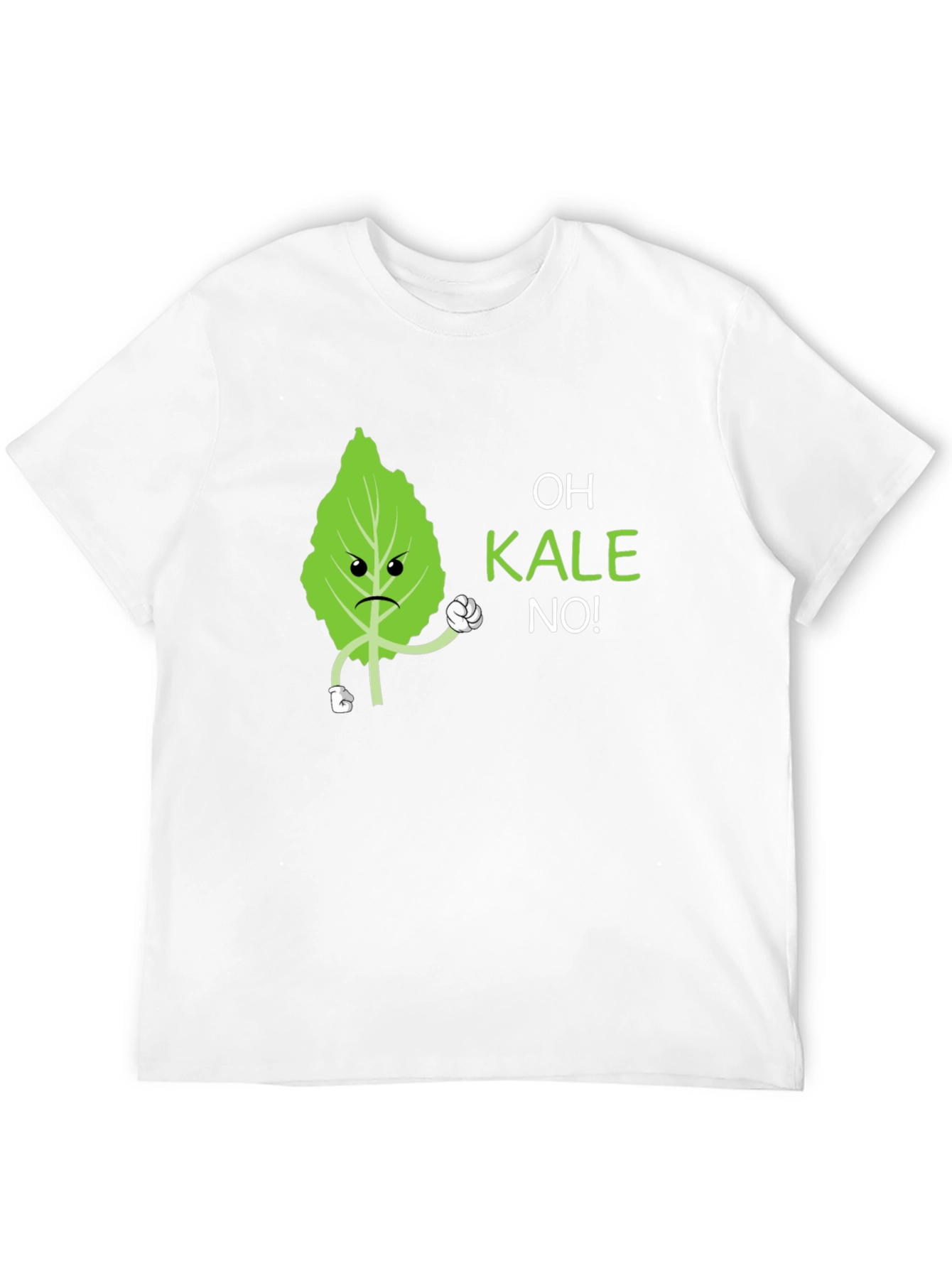 Camiseta Negra Divertida con Diseño de Kale enojado