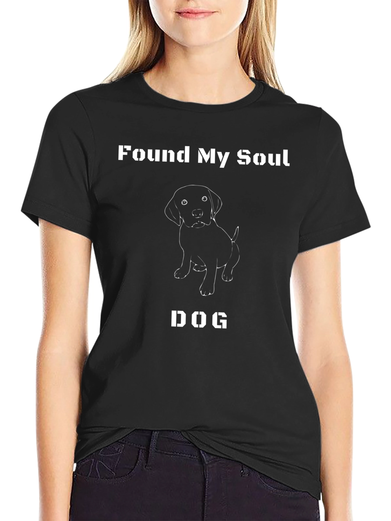 Camiseta Hombre Negra - Encontré Mi Alma Gemela Perro