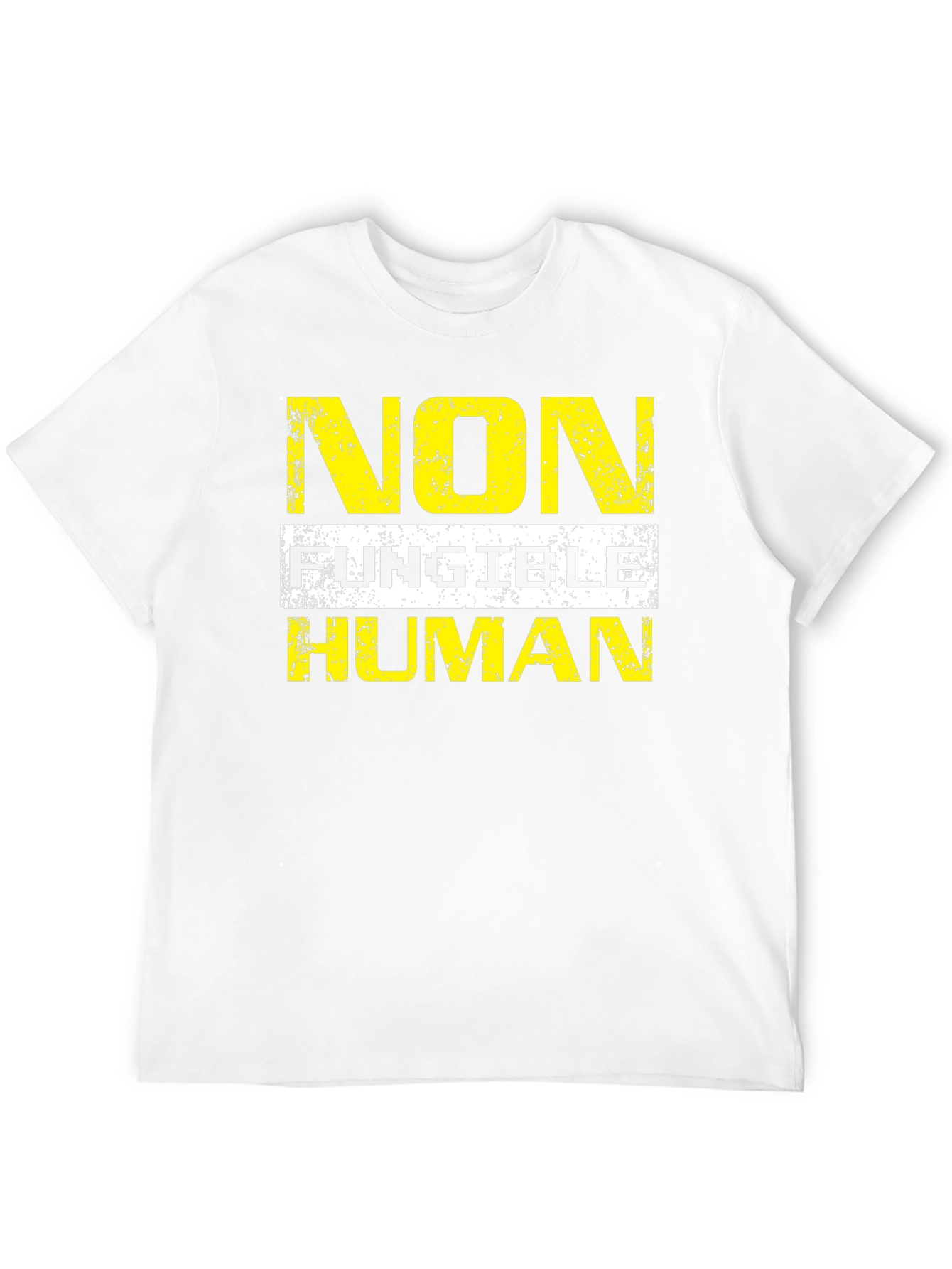 Camiseta Hombre: No Fungible Human - Diseño Único