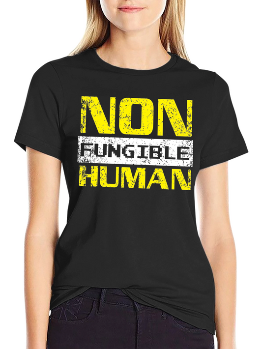 Camiseta Hombre: No Fungible Human - Diseño Único
