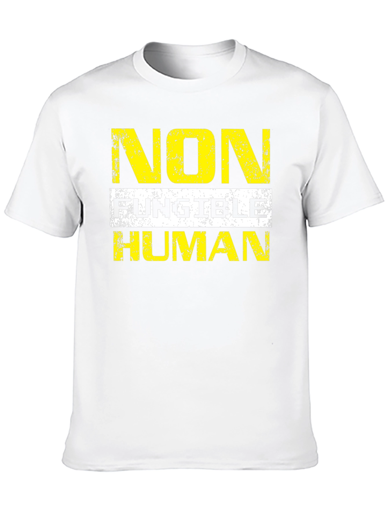 Camiseta Hombre: No Fungible Human - Diseño Único