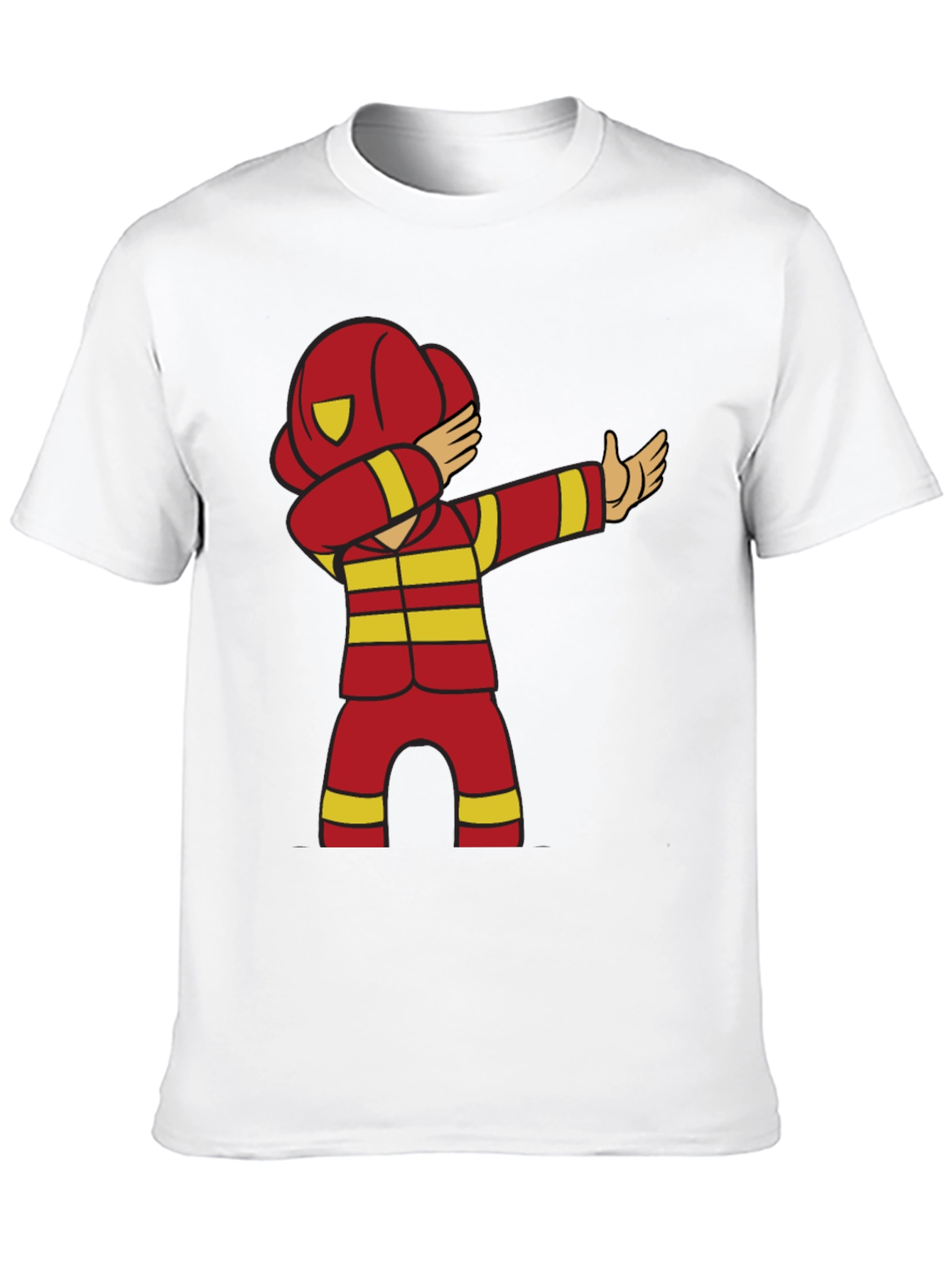 Camiseta Negra con Diseño de Bombero Divertido