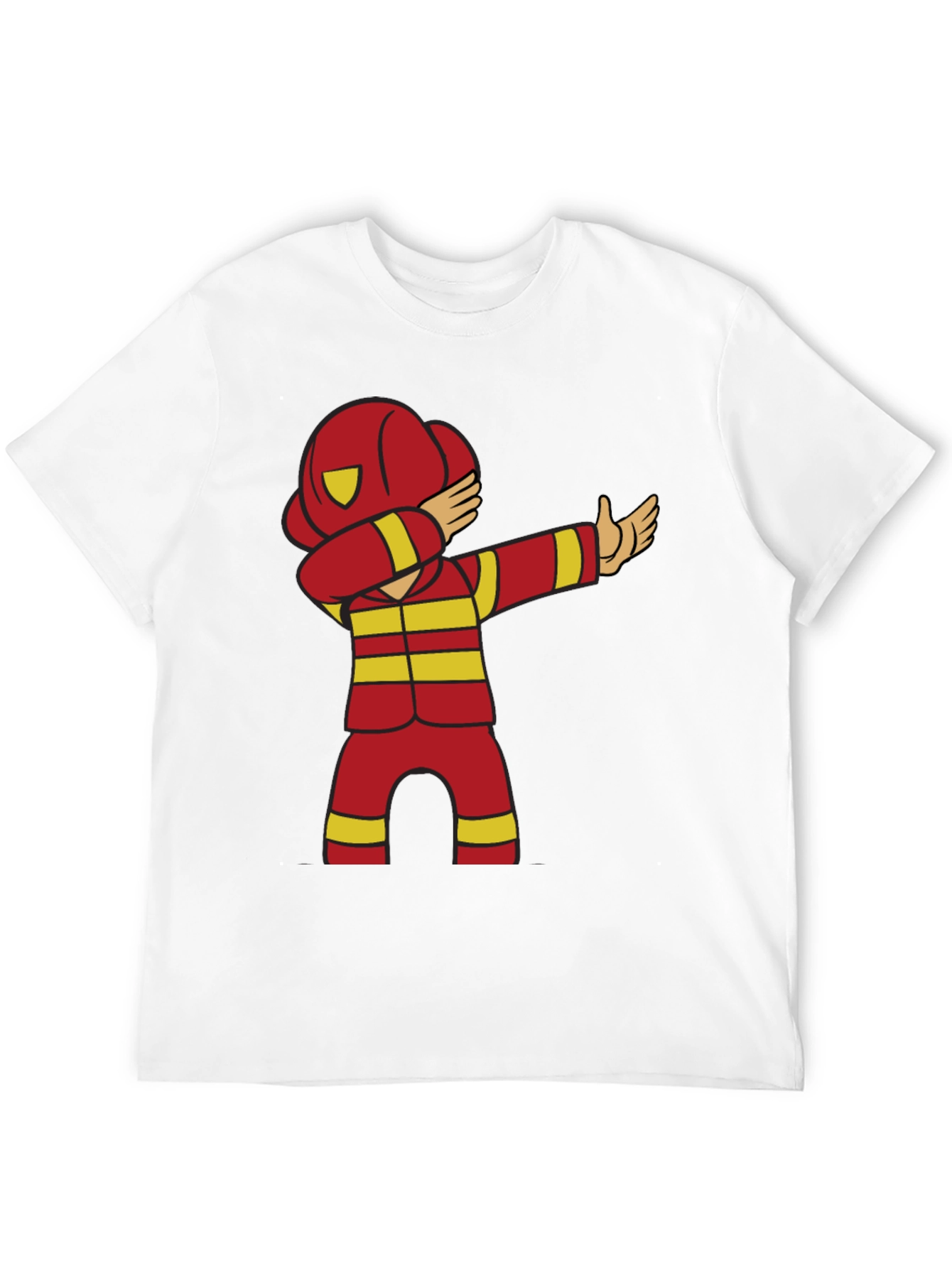 Camiseta Negra con Diseño de Bombero Divertido