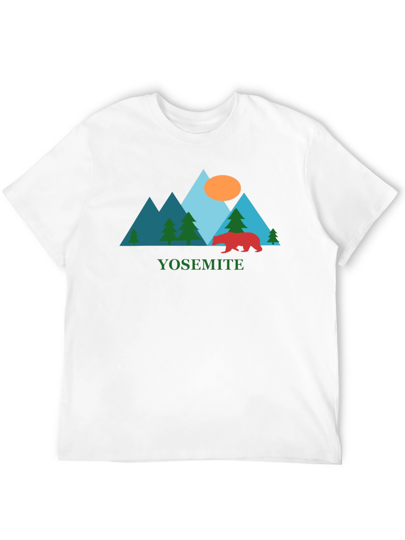 Camiseta Yosemite para hombre - Diseño Montaña y Oso