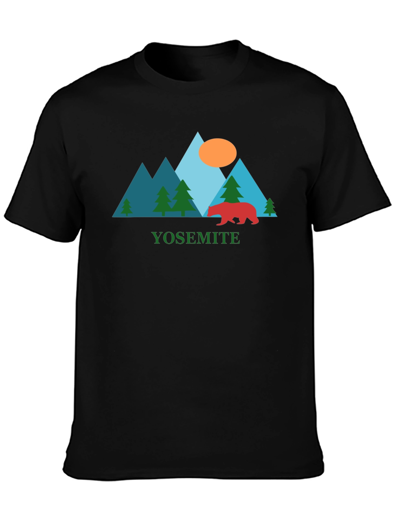 Camiseta Yosemite para hombre - Diseño Montaña y Oso