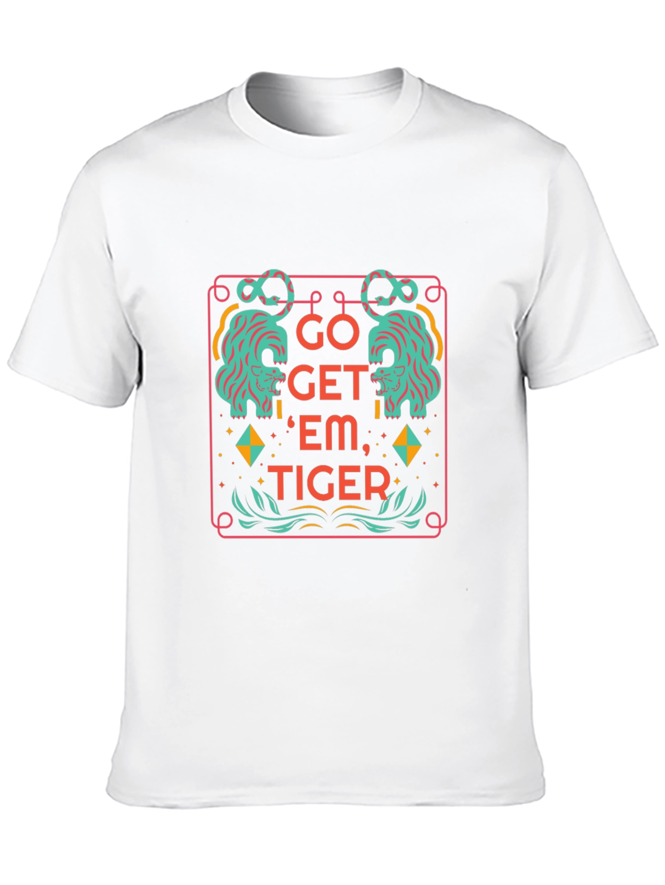 Camiseta Negra con Diseño Tigre Motivacional