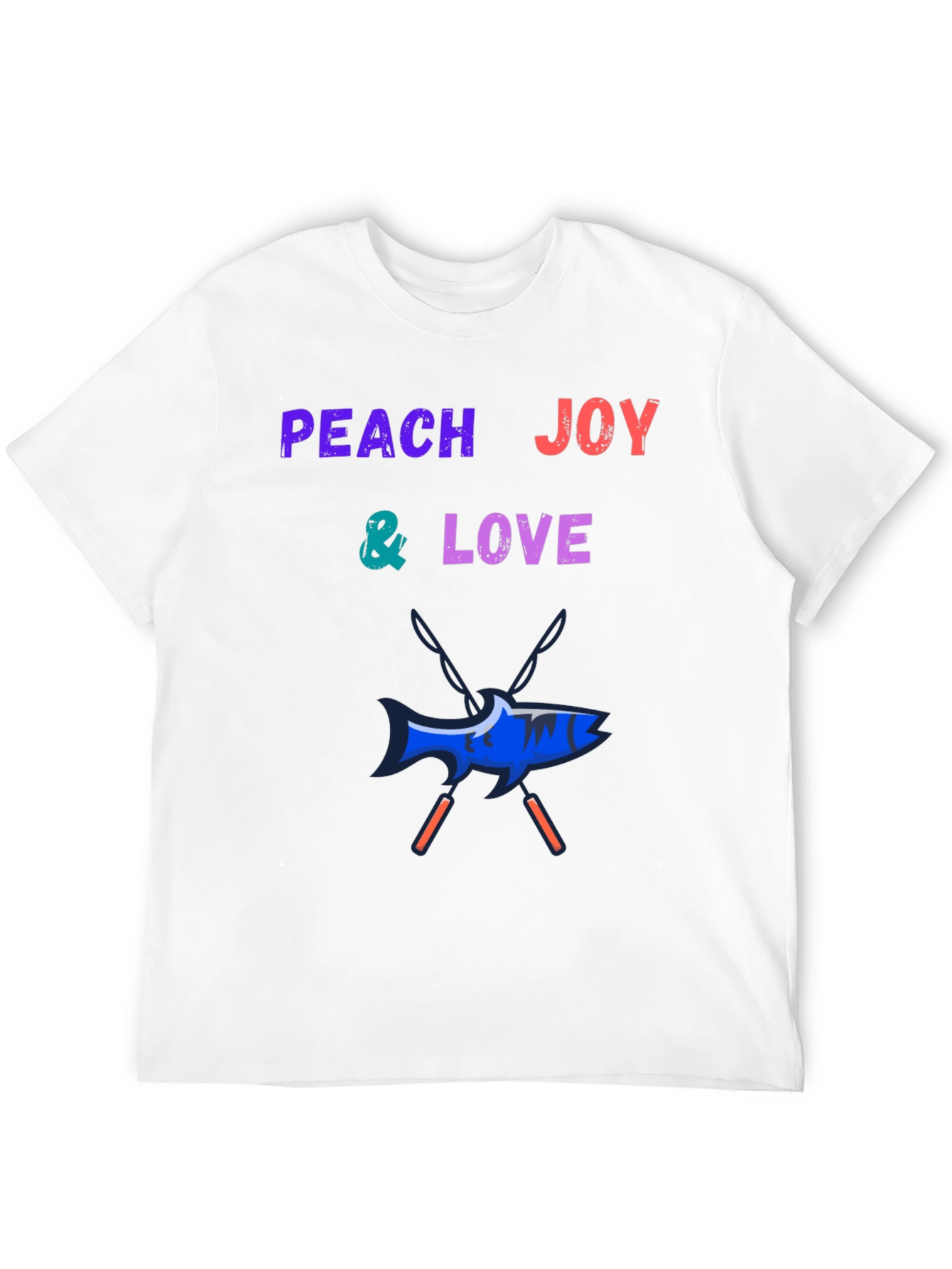 Camiseta Negra con Diseño Peach Joy & Love