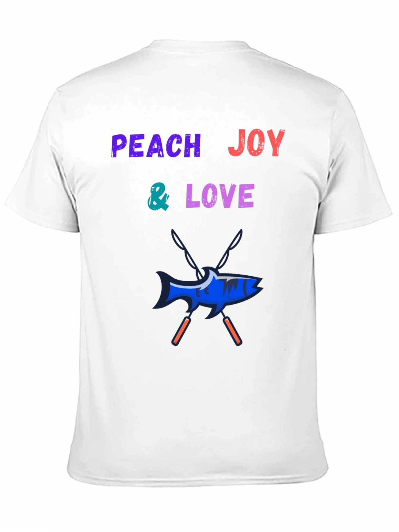 Camiseta Negra con Diseño Peach Joy & Love