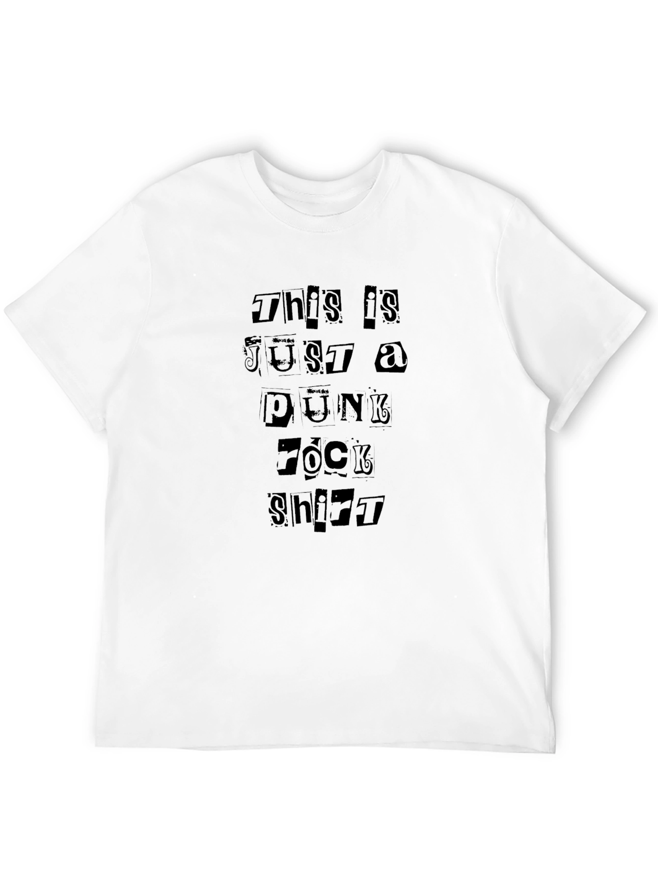 Camiseta Negra con Diseño Punk Rock