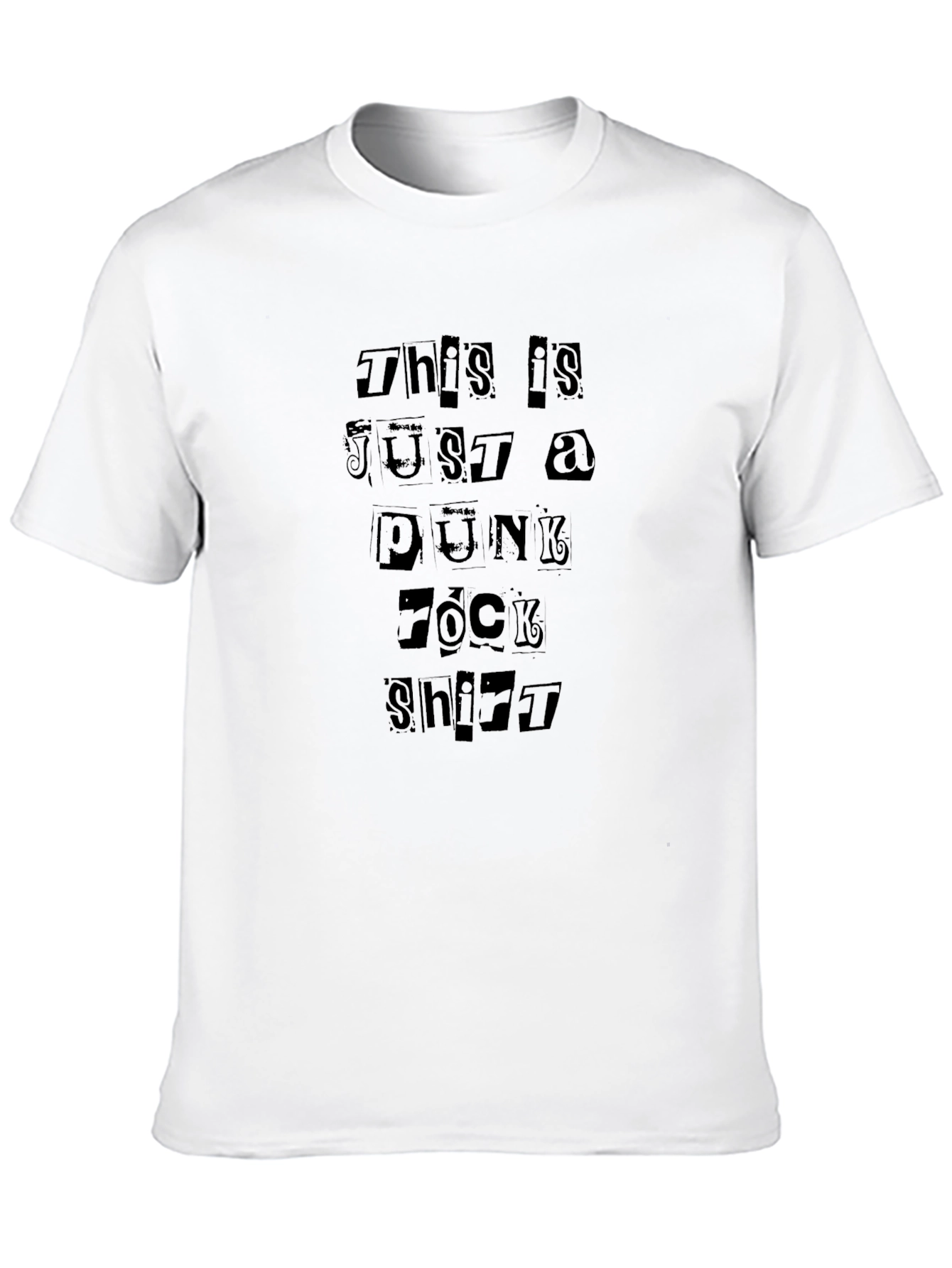 Camiseta Negra con Diseño Punk Rock