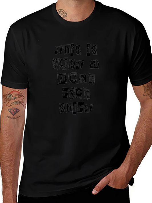 Camiseta Negra con Diseño Punk Rock