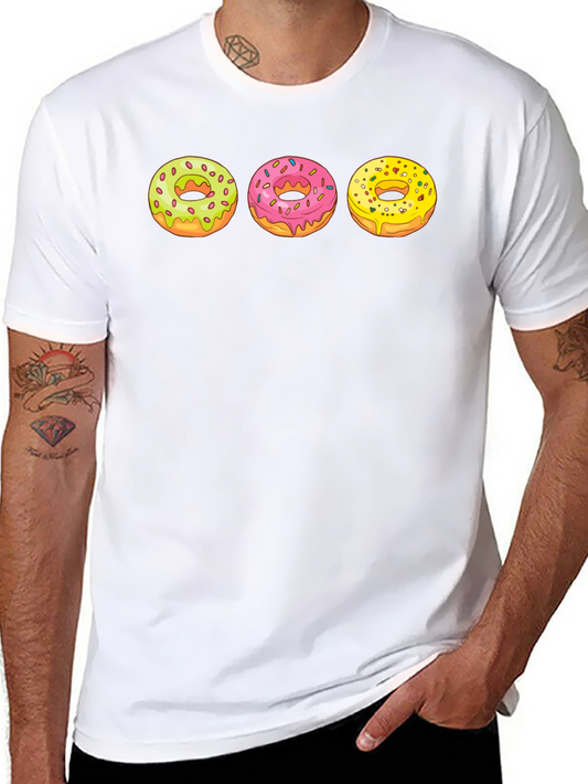 Camiseta Negra con Diseño de Donas