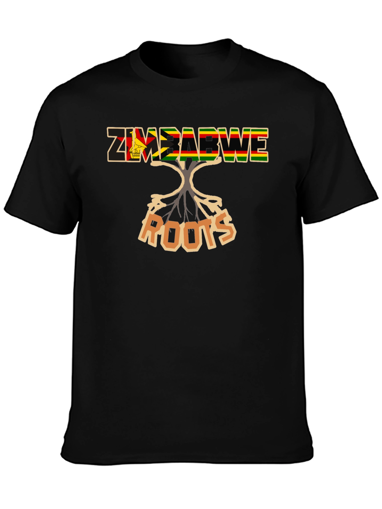 Camiseta Negra Zimbabwe Roots