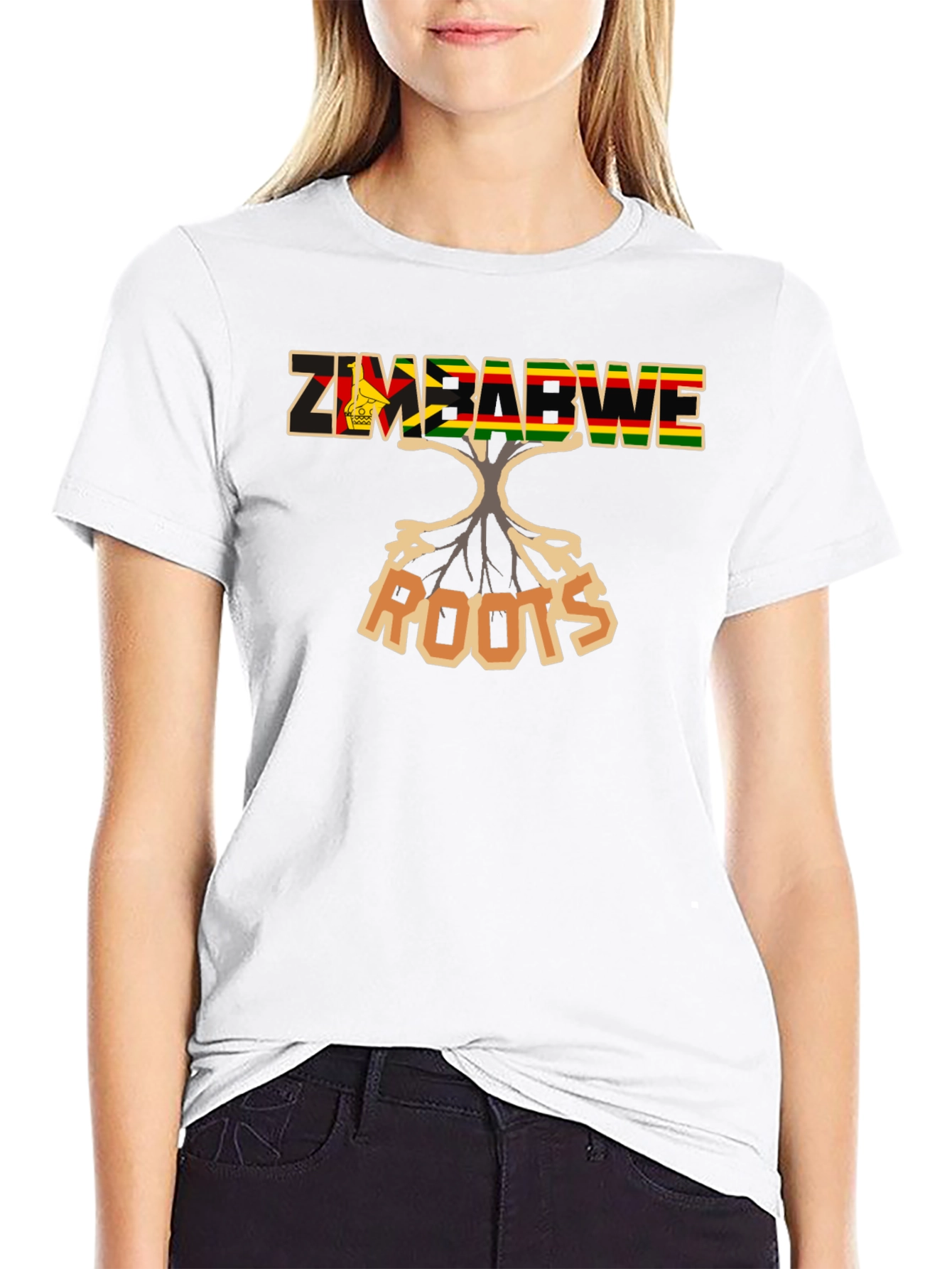 Camiseta Negra Zimbabwe Roots