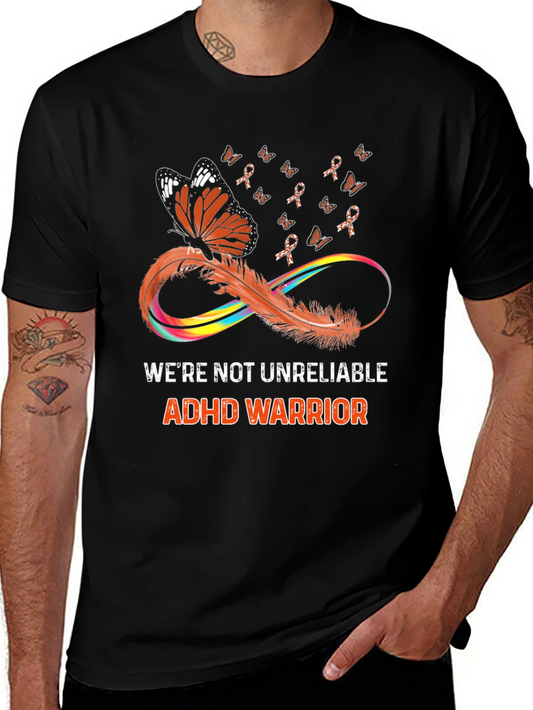 Camiseta Negra ADHD Warrior Butterfly