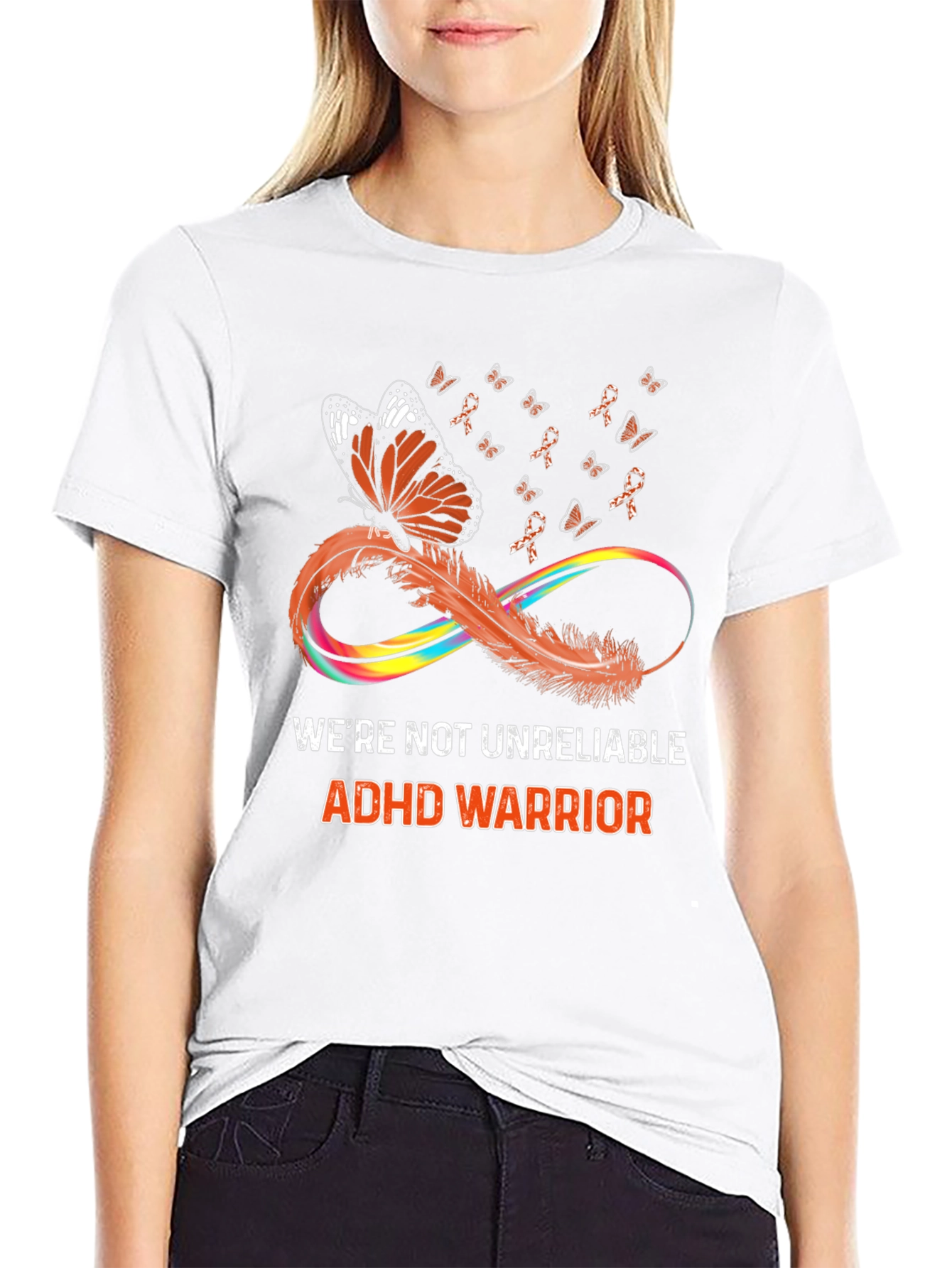 Camiseta Negra ADHD Warrior Butterfly