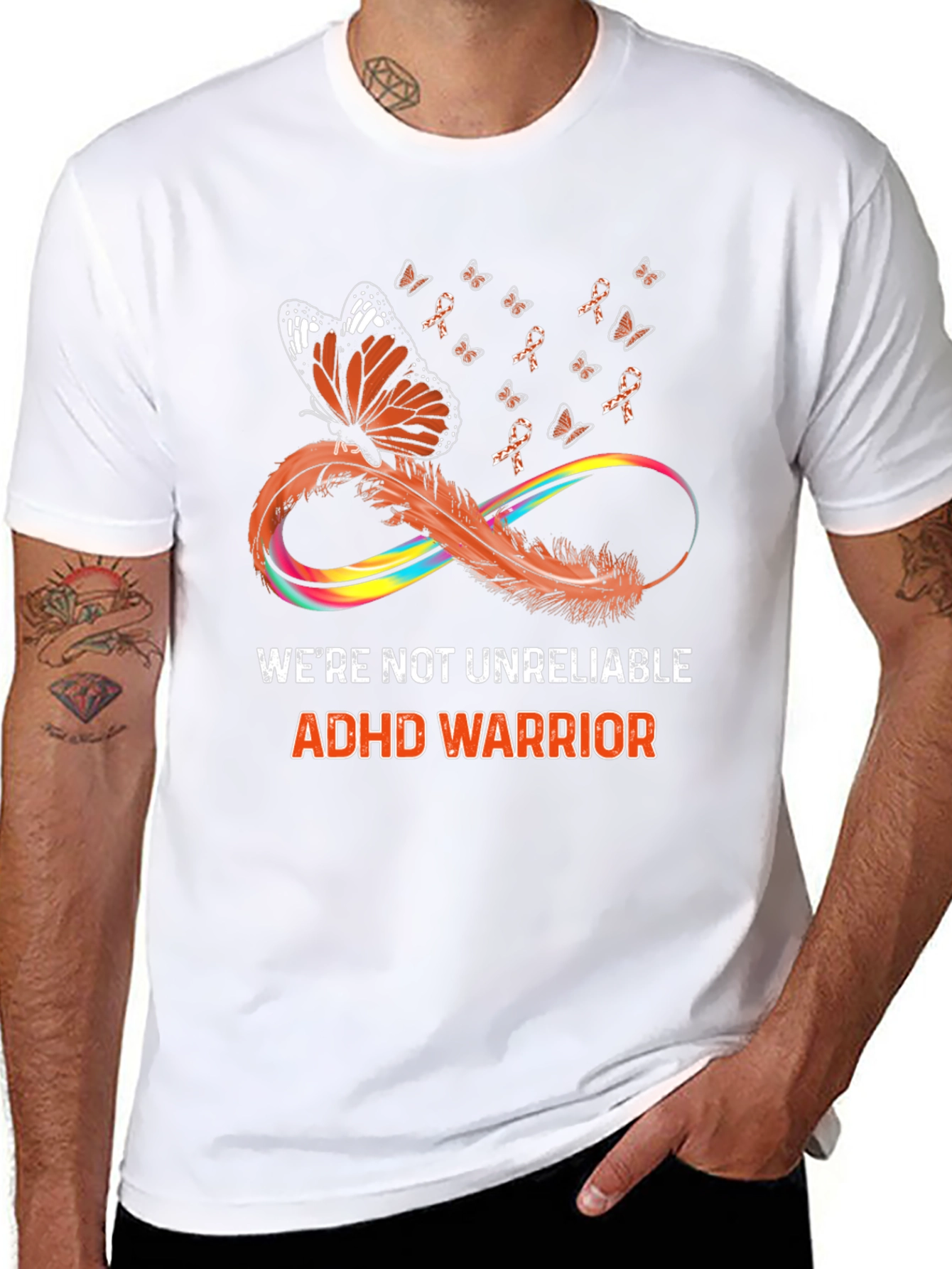 Camiseta Negra ADHD Warrior Butterfly