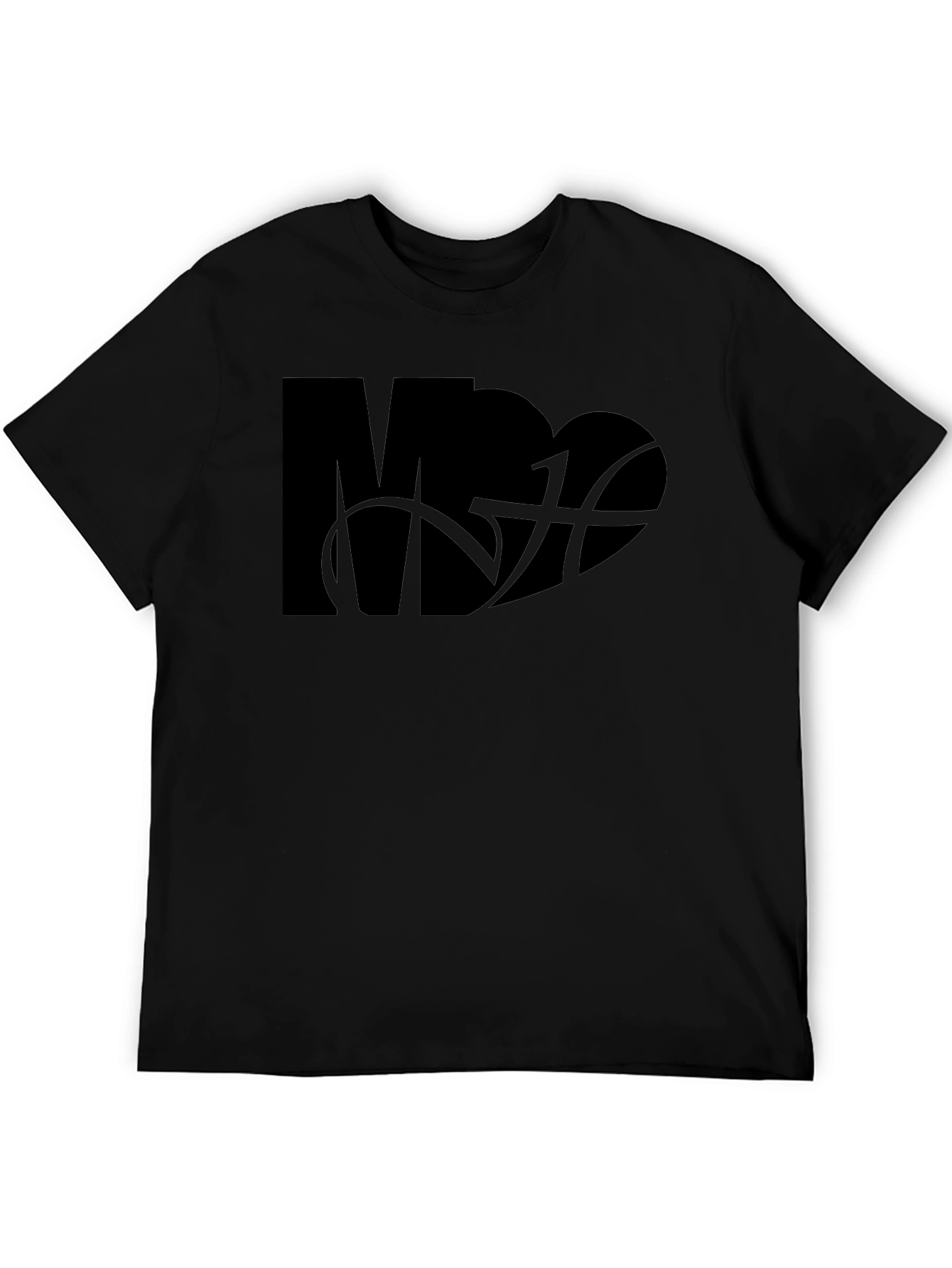 Camiseta Negra Hombre Diseño MDA Baloncesto