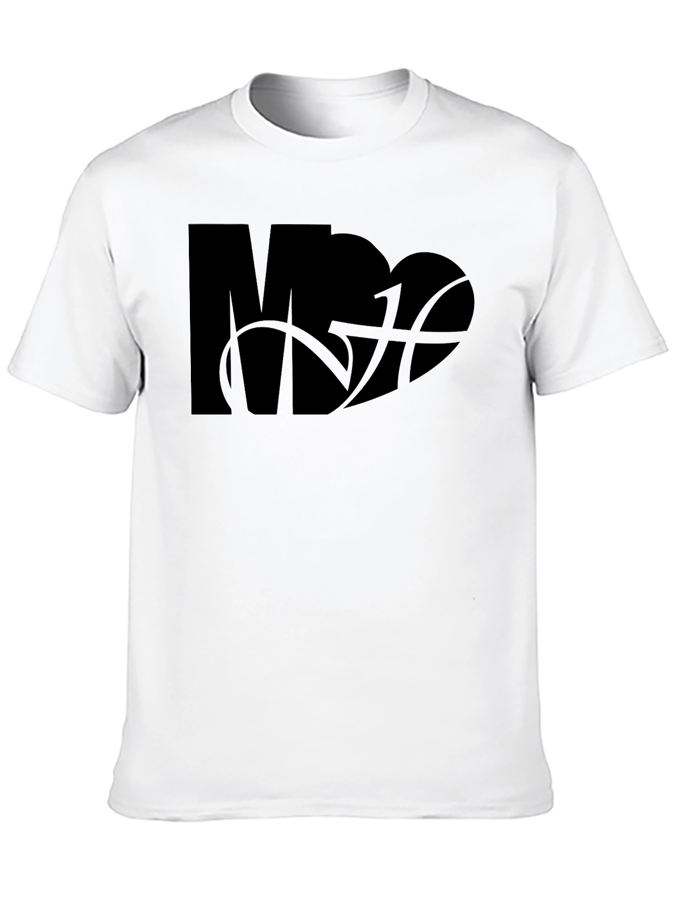 Camiseta Negra Hombre Diseño MDA Baloncesto