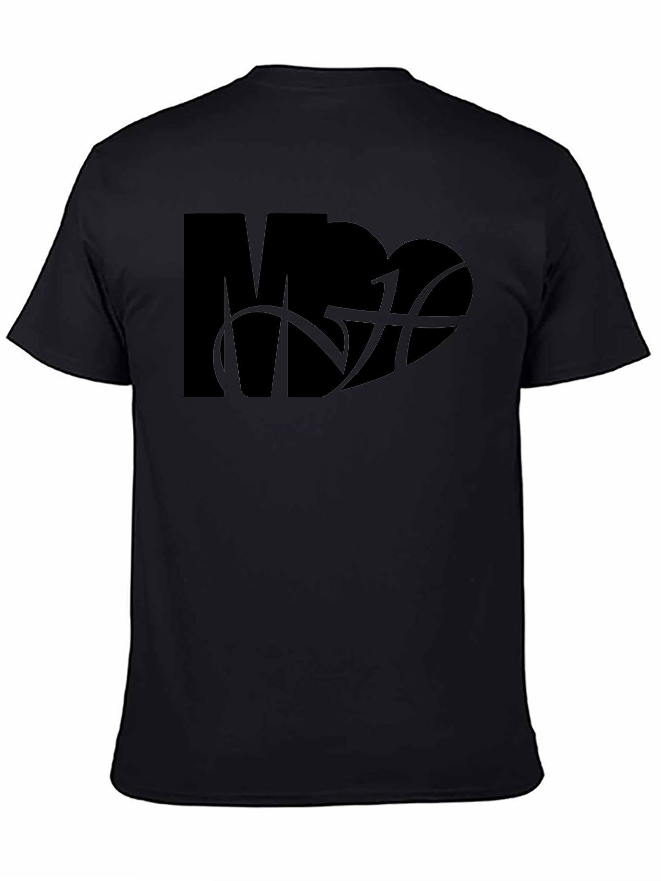 Camiseta Negra Hombre Diseño MDA Baloncesto