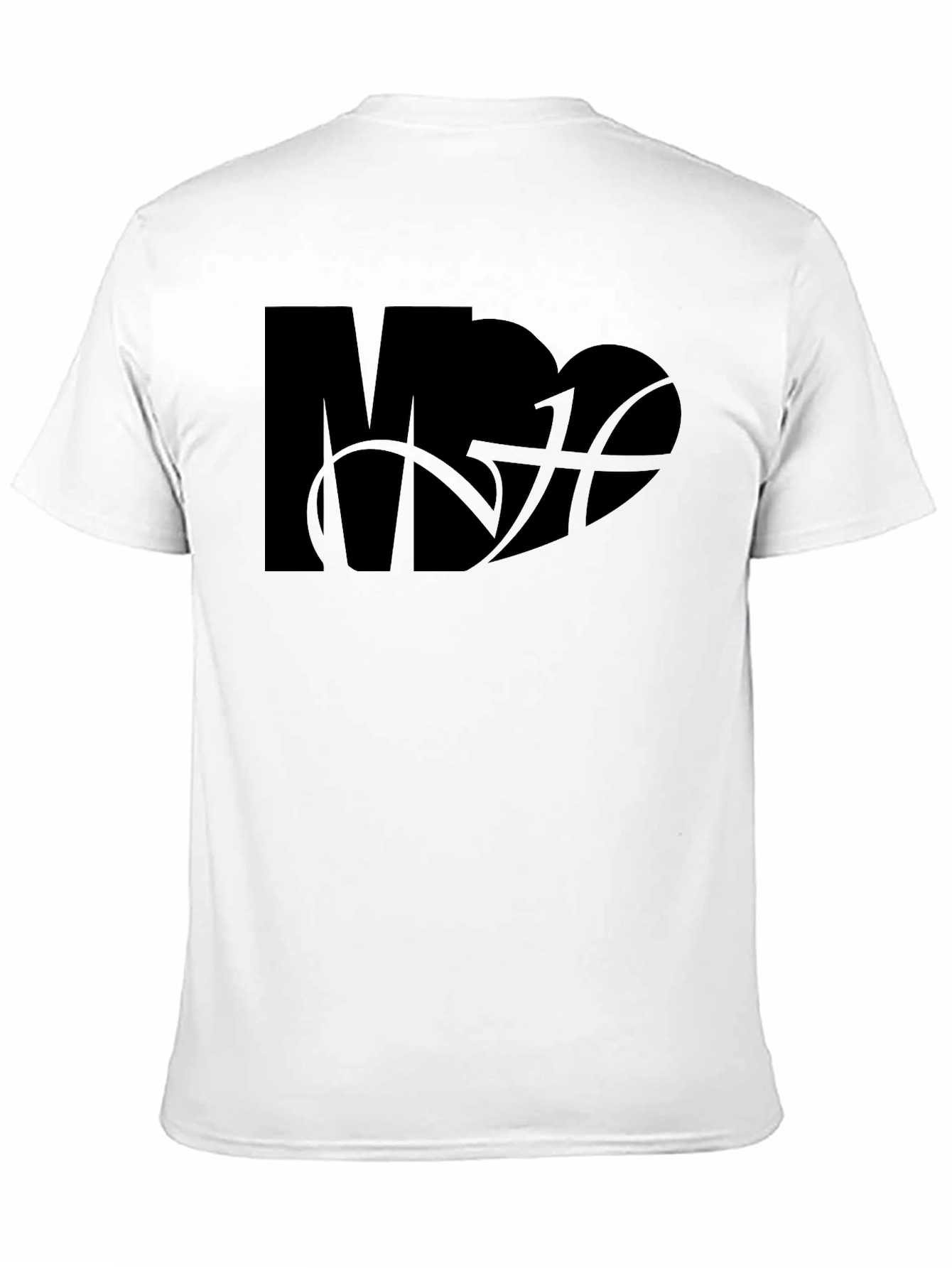 Camiseta Negra Hombre Diseño MDA Baloncesto