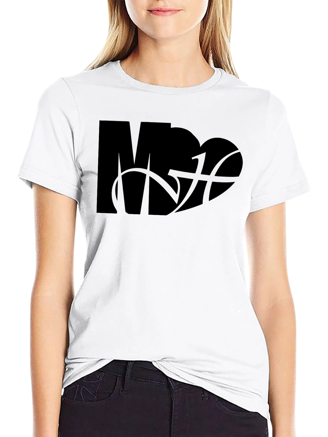 Camiseta Negra Hombre Diseño MDA Baloncesto
