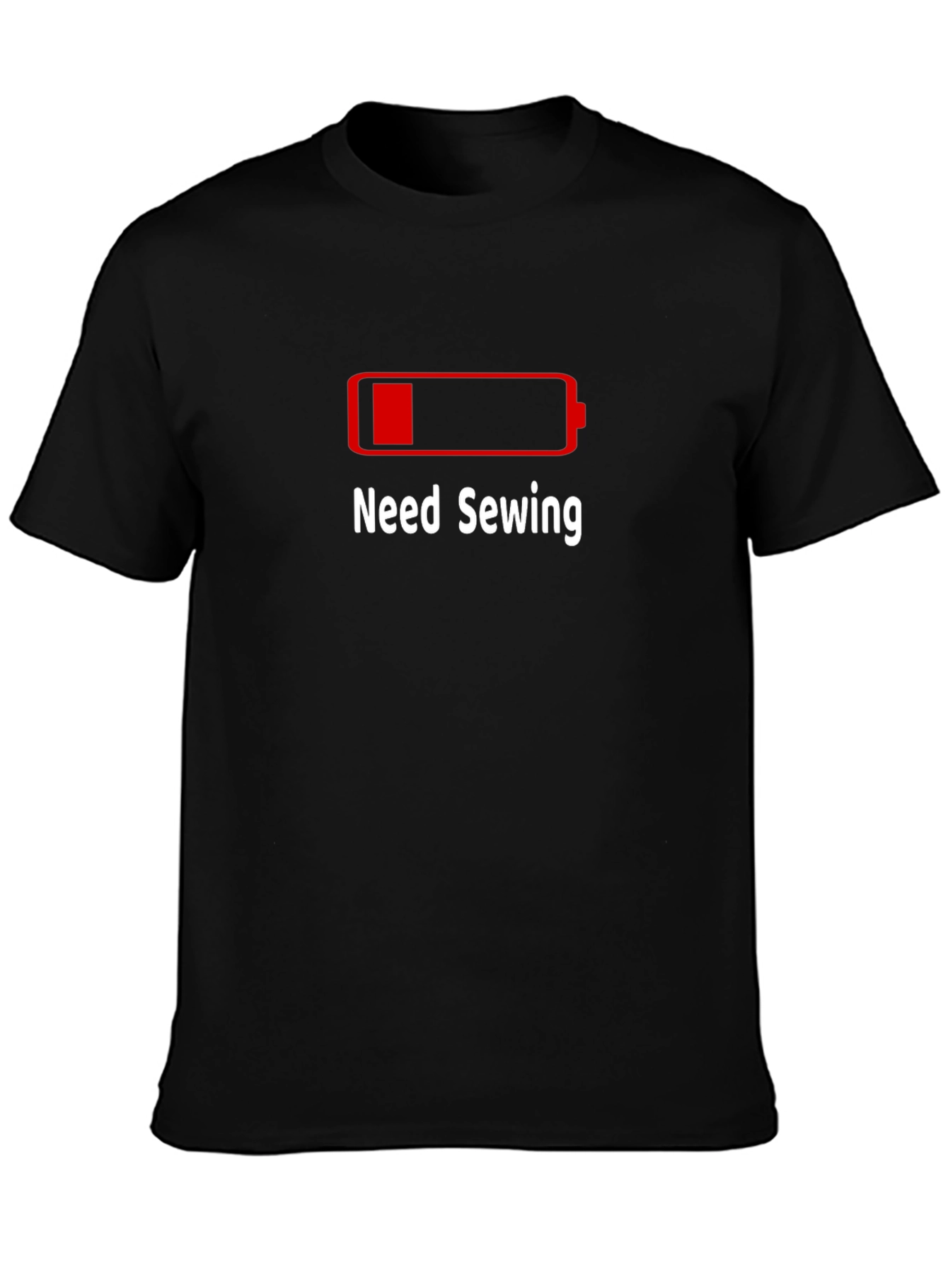 Camiseta Negra Need Sewing para Amantes de la Costura