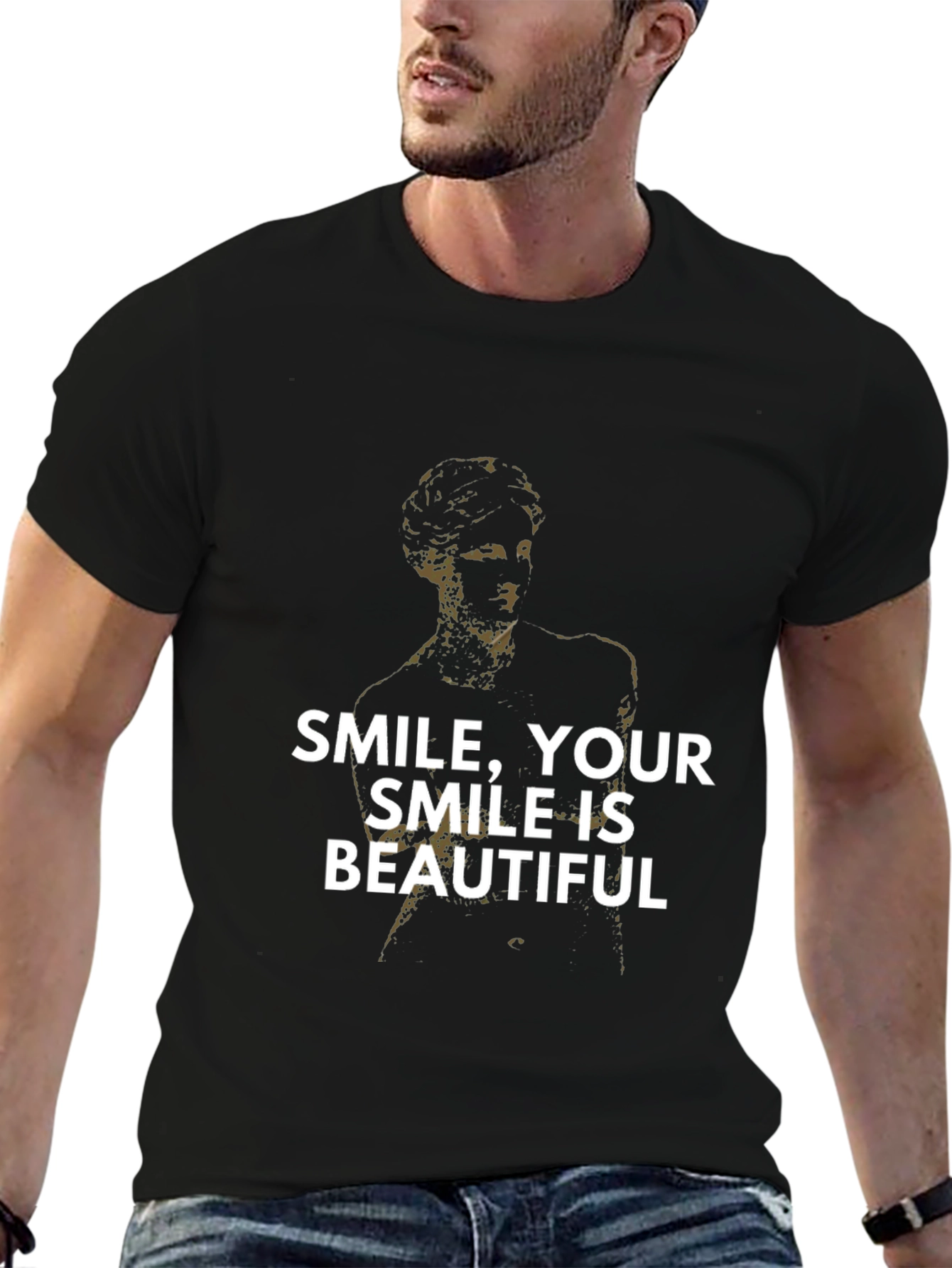 Camiseta Negra Sonríe Tu Sonrisa Es Hermosa