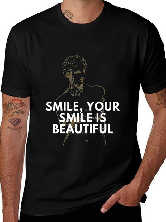 Camiseta Negra Sonríe Tu Sonrisa Es Hermosa