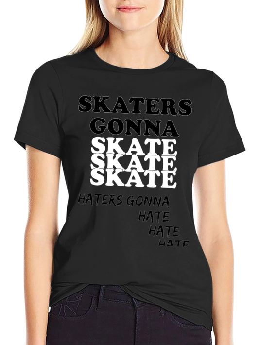 Camiseta Negra Skaters Gonna Skate para Hombre