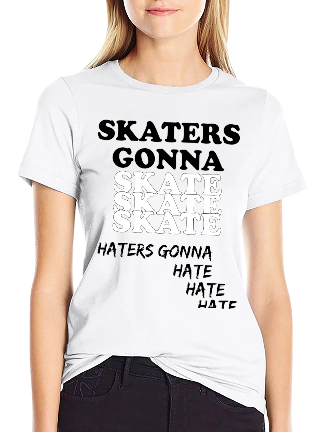 Camiseta Negra Skaters Gonna Skate para Hombre