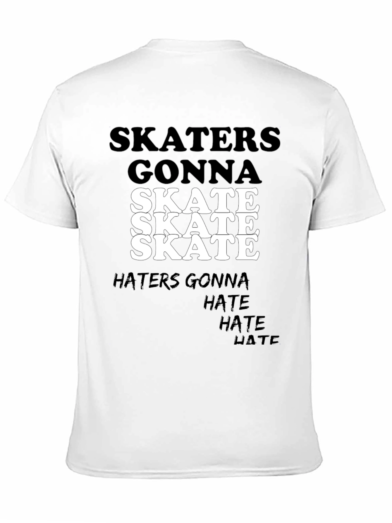 Camiseta Negra Skaters Gonna Skate para Hombre