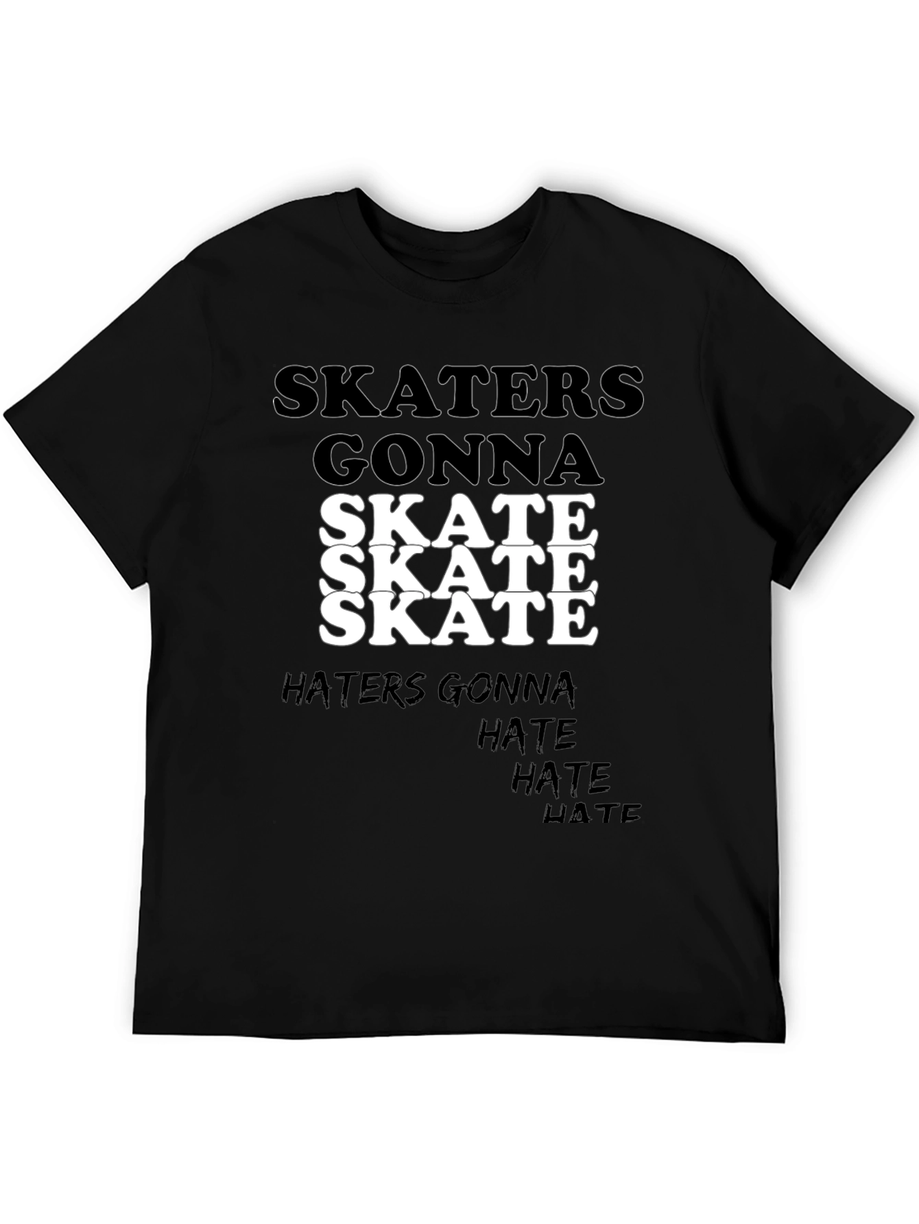 Camiseta Negra Skaters Gonna Skate para Hombre