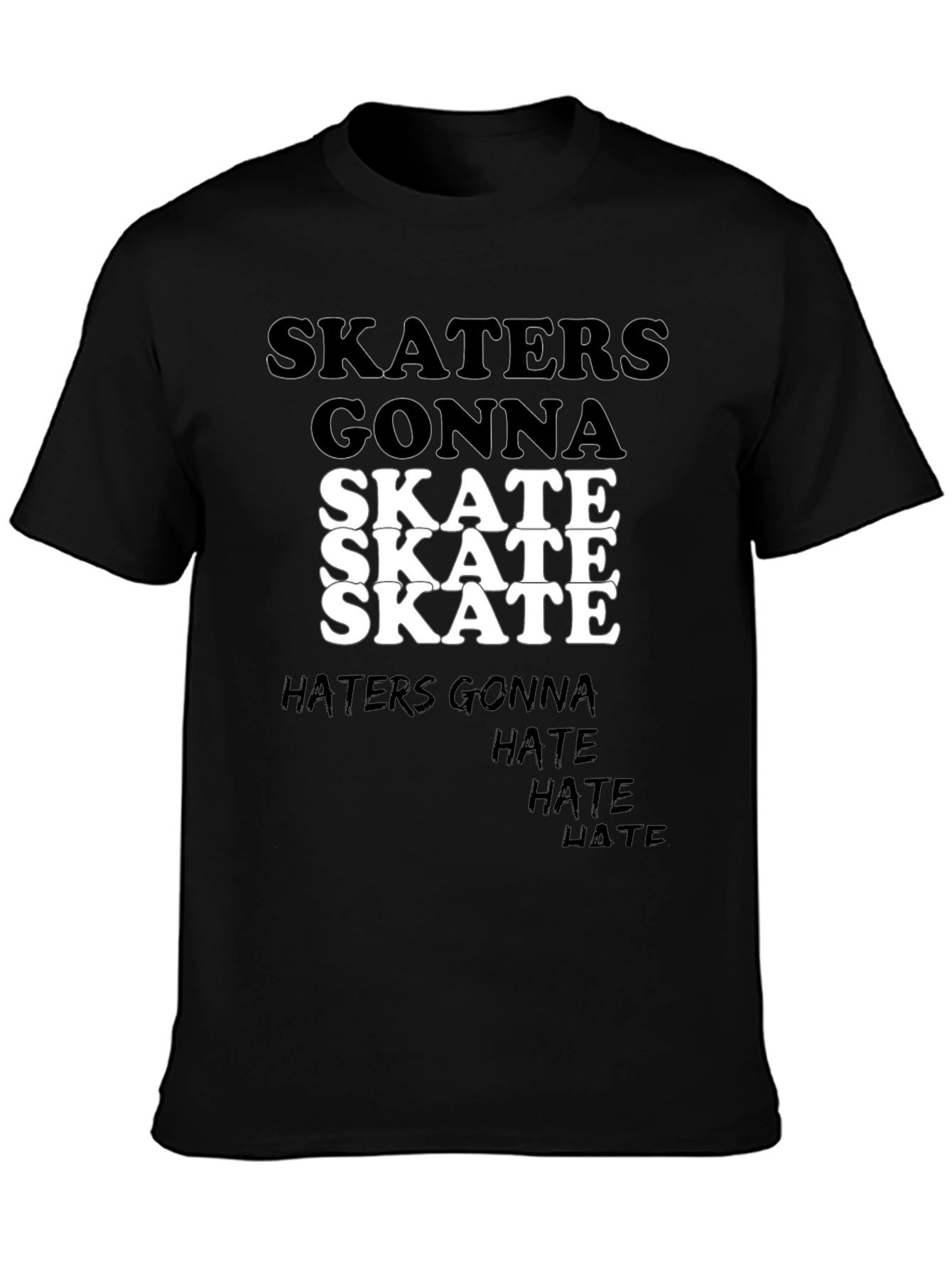 Camiseta Negra Skaters Gonna Skate para Hombre