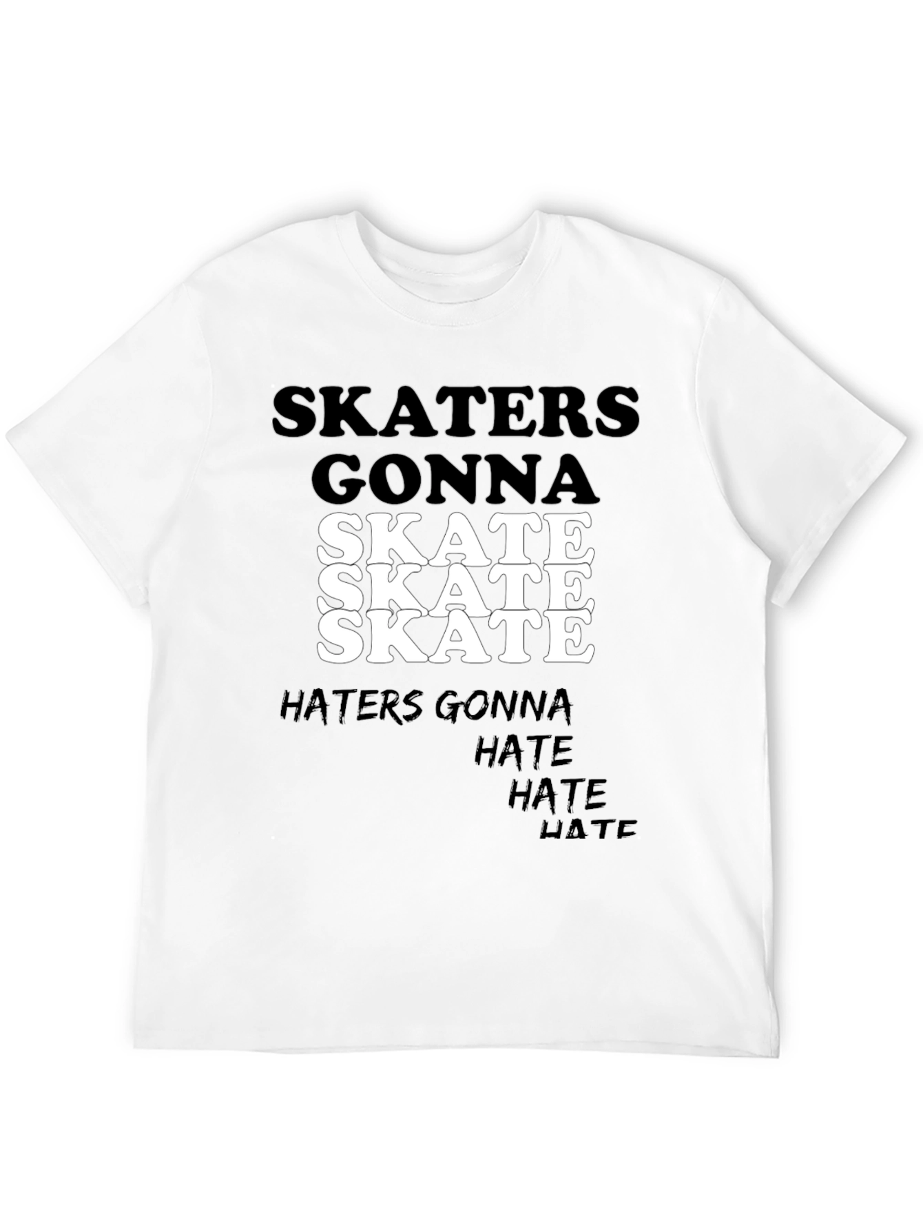 Camiseta Negra Skaters Gonna Skate para Hombre