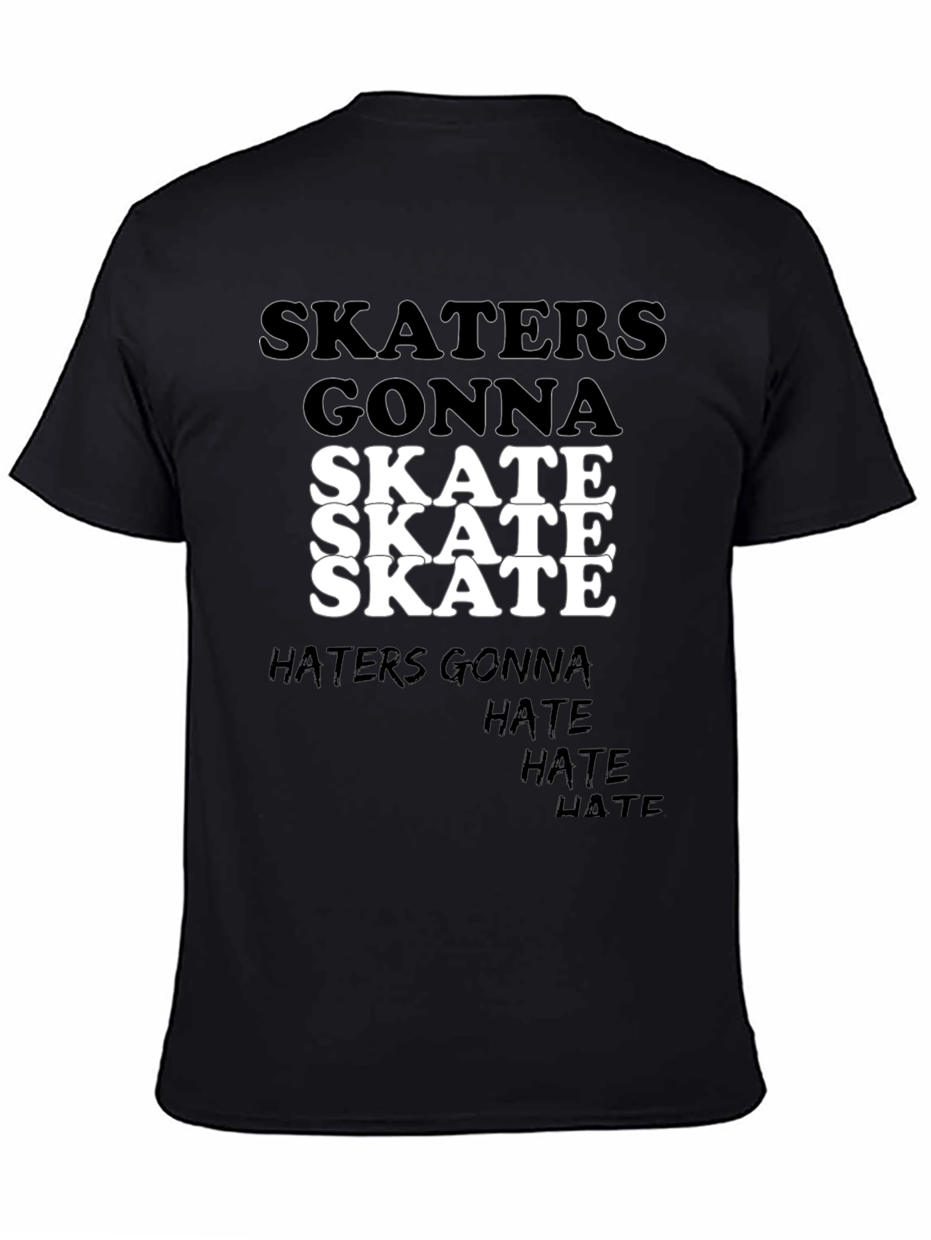 Camiseta Negra Skaters Gonna Skate para Hombre