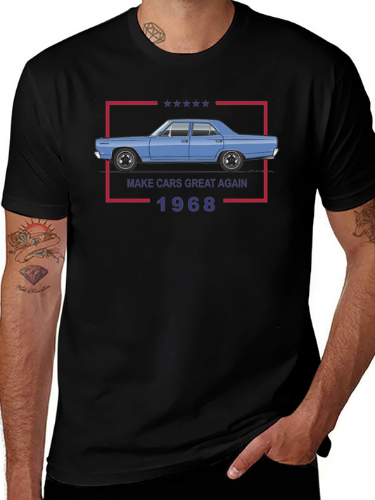 Camiseta Negra: Coches Clásicos 1968