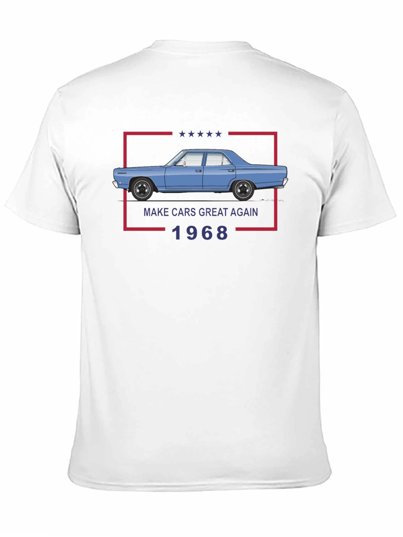 Camiseta Negra: Coches Clásicos 1968