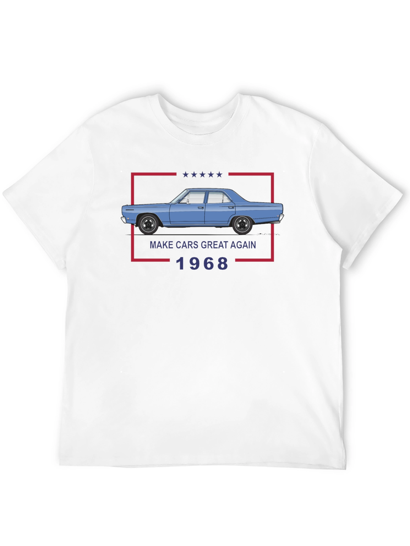 Camiseta Negra: Coches Clásicos 1968