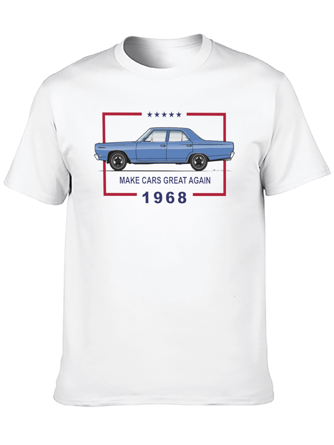 Camiseta Negra: Coches Clásicos 1968