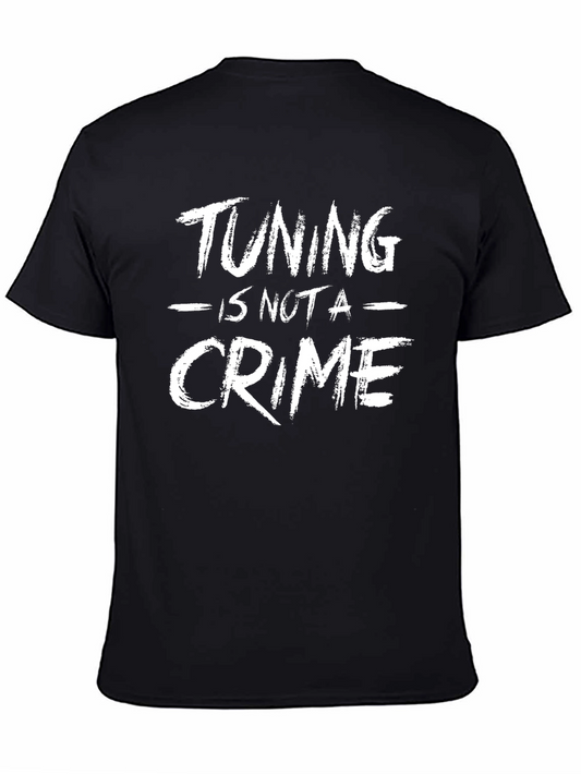 Camiseta Negra con Mensaje Tuning No Es Un Crimen