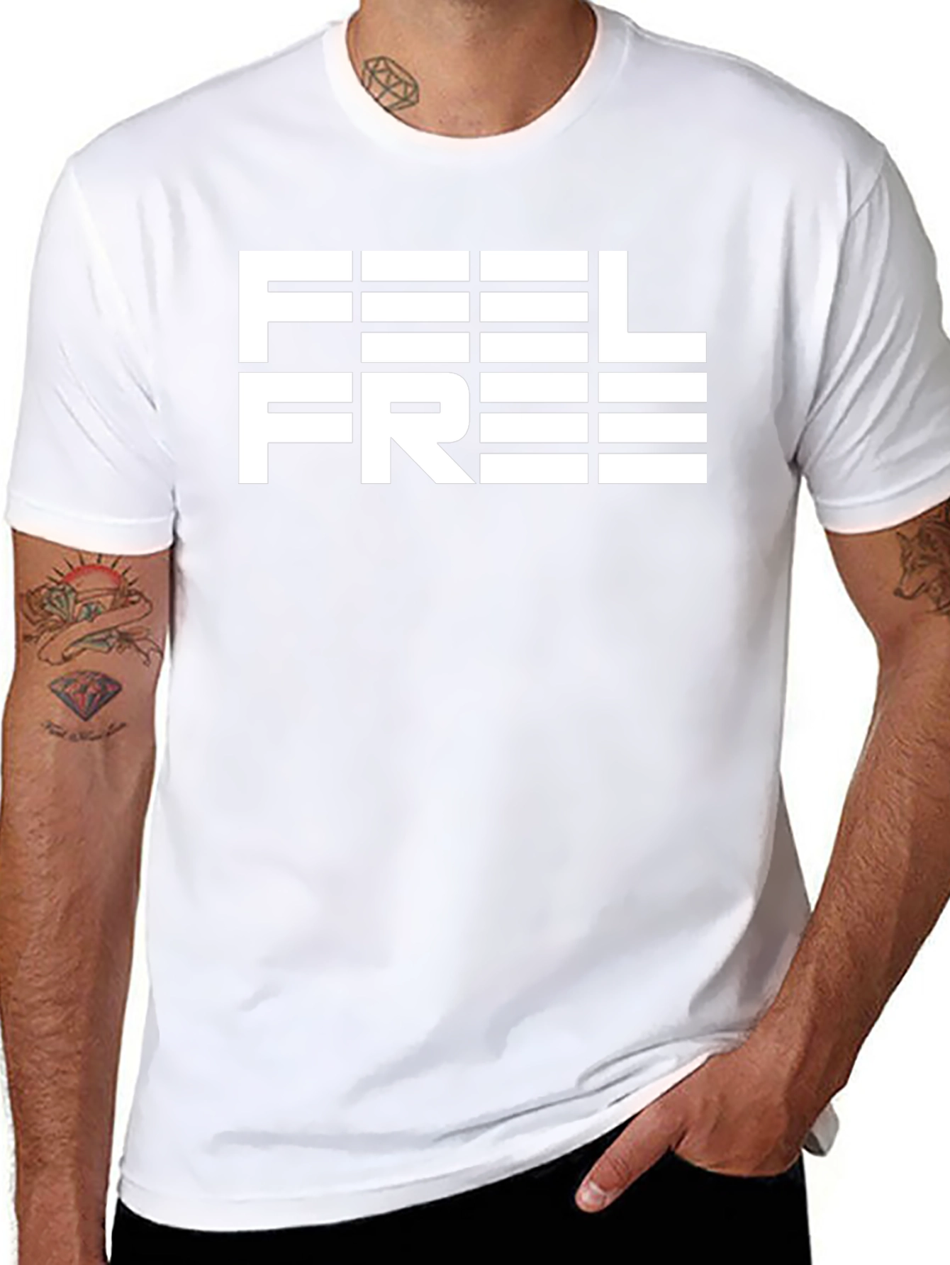 Camiseta Negra Siéntete Libre para Hombre
